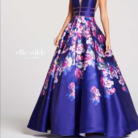Prom dress Ellie Wilde EW118006 Floral Gown